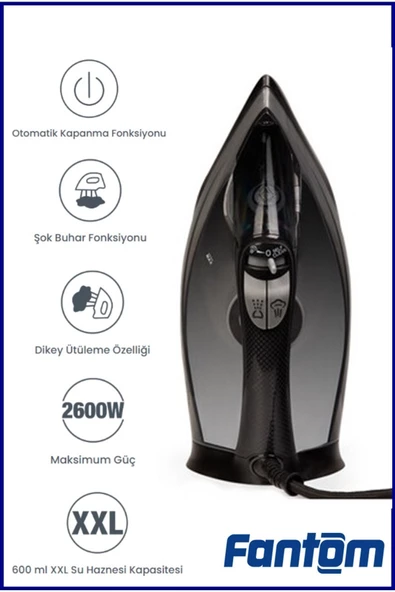 Fantom Forza IR 2600 2600 W Buharlı Ütü - Resim 4