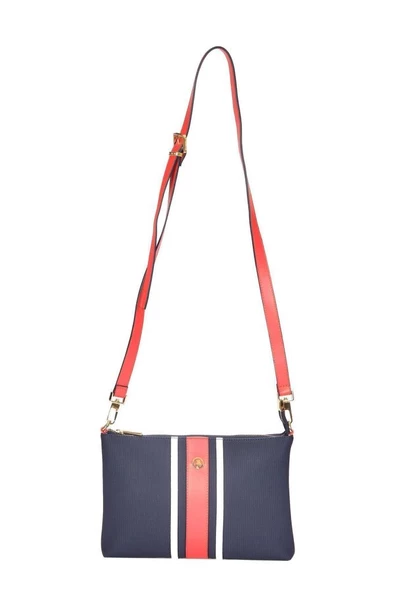 U.S. Polo Assn. Çapraz Askılı Kadın Çanta Lacivert-Beyaz-Kırmızı Us24270 ürün görseli 1