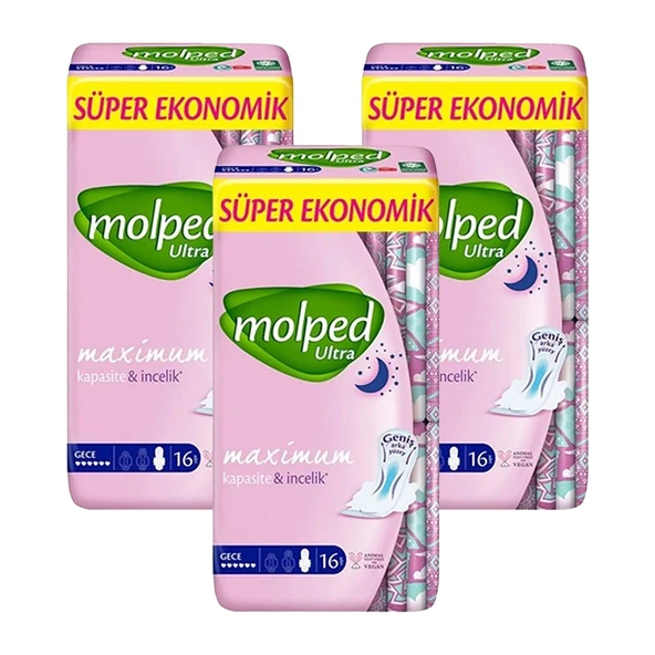 Molped Ultra Süper Ekonomik 16'lı Gece x 3 Adet ürün görseli 1
