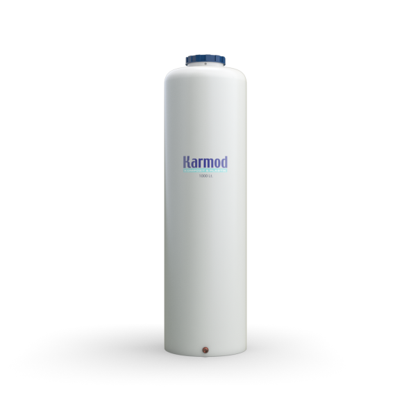 1000 Litre Polietilen Dikey Su Deposu - Beyaz (Boru Model) ürün görseli 1