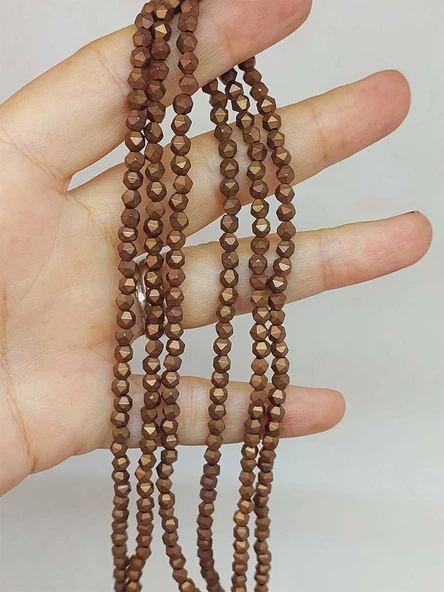 Hematit Taşı Hegzagonal Kesim Dizi 4mm (54644) ürün görseli 1