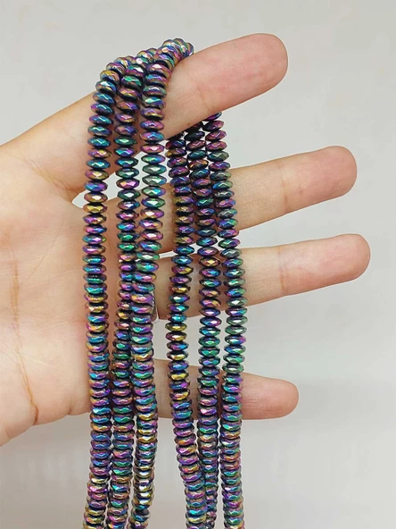 Hematit Taşı Rondela Dizi 2x6mm (54674) ürün görseli 1