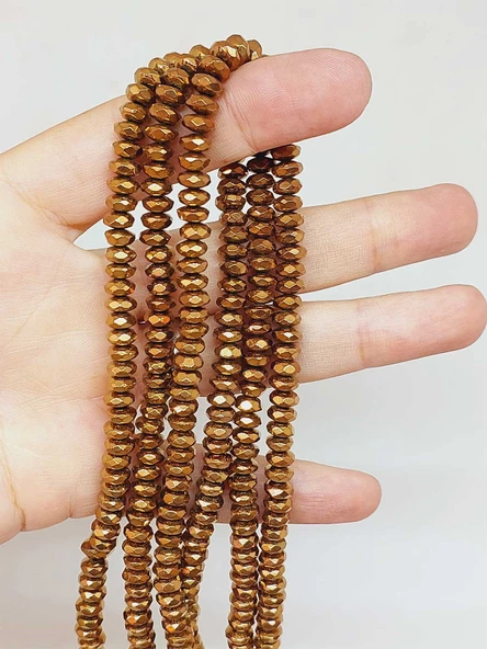Hematit Taşı Rondela Dizi 3x6mm (54678) ürün görseli 1