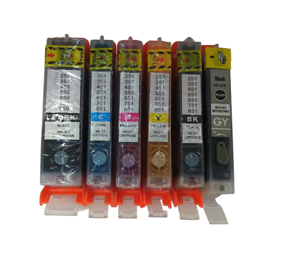 CANON MG7500 MG7550  UYUMLU KOLAY DOLAN KARTUŞ 6 RENK (DOLU) ürün görseli 1
