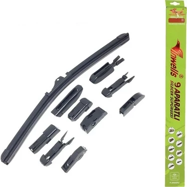 inwells 9 aparatlı Muz Silecek 35-38-40-43-45-48-50-53-55-60-65-70cm Tüm araçlar uyumlu ürün görseli 1