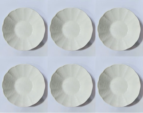 Kütahya Porselen Corendon Krem Rölyefli Reaktif Nano Çay Tabağı 10cm-CT890553 ürün görseli 1