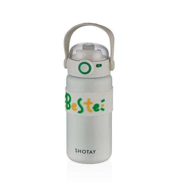 Shotay Çelik Matara Çocuk 500Ml Beyaz ürün görseli 1