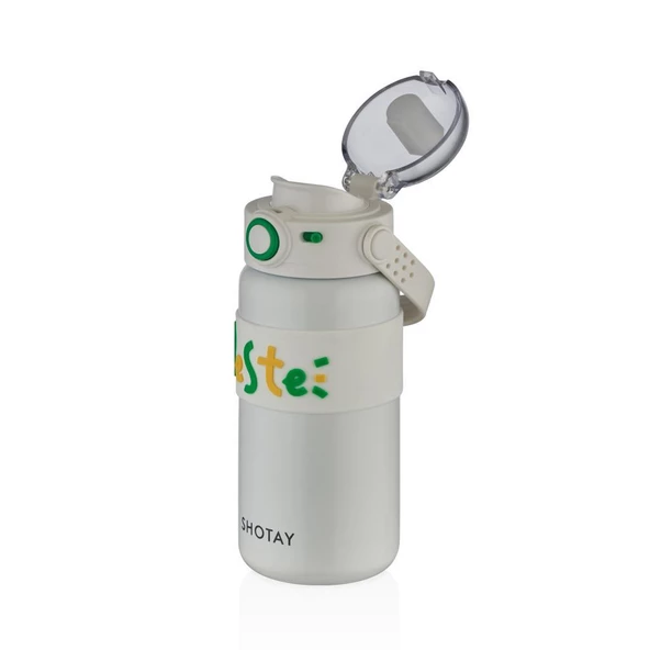 Shotay Çelik Matara Çocuk 500Ml Beyaz - Resim 2