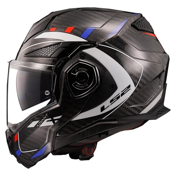 LS2 ADVANT X KARBON FUTURE BEYAZ-MAVİ KASK - Resim 2