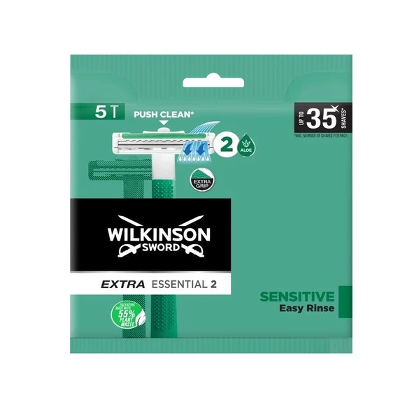 Wilkinson Sword Extra Essential 2 Bıçaklı Erkek Kullan At Tıraş Bıçağı 5 Adet ürün görseli 1