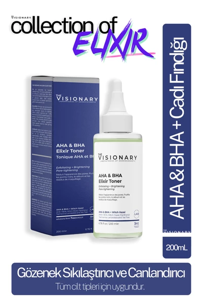 The Visionary AHA & BHA - Cadı Fındığı İçeren Gözenek Sıkılaştırıcı ve Canlandırıcı Tonik 200 mL ürün görseli 1