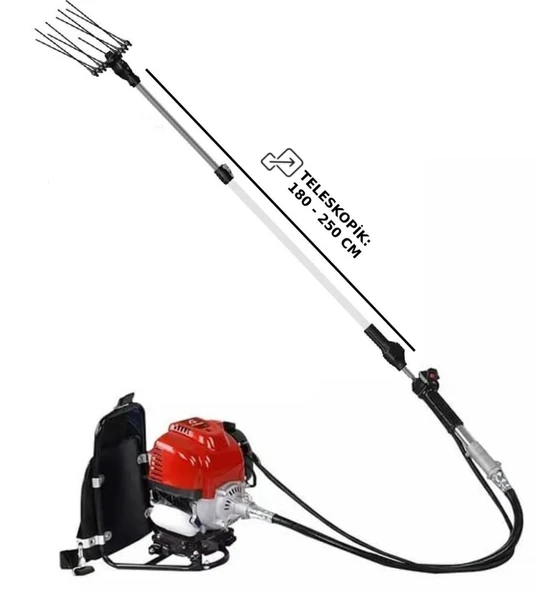Minelli Olivegreen 500 Benzinli Motorlu Taraklı Zeytin Hasat Makinası 2.6 Hp ürün görseli 1