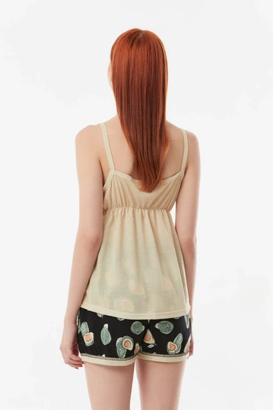 Avokado Desenli Şortlu Pijama Takımı - Resim 5