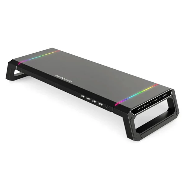 Monozone Bilgisayar Monitör Yükseltici Laptop Sehpası RGB 4 USB Hub Yükseklik Ayarlı Monitör Standı ürün görseli 1