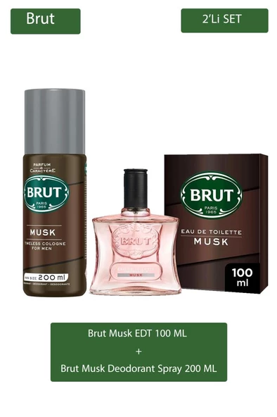 Brut Musk EDT 100 ml Erkek Parfüm Seti ürün görseli 1