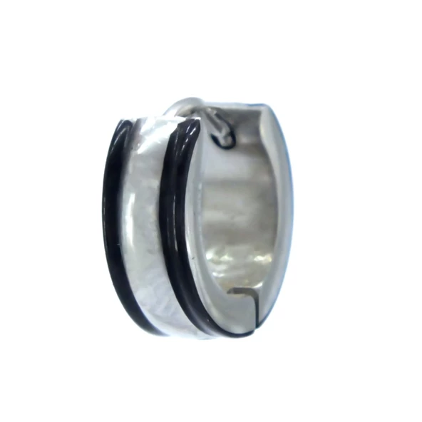 BZ 316L Çelik Çift Renk 5mm Halka Küpe UNK-701 ürün görseli 1
