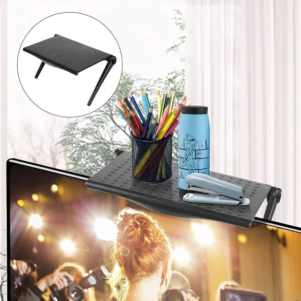 Monozone Monitor Tv Üstü Raf Stand Portatif Katlanabilir Düzenleyici Raf Telefon Standı Tv Askı Aparatı ürün görseli 1