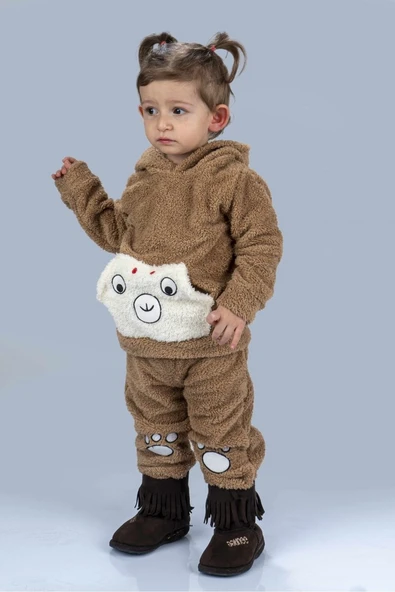 sütlü kahve  Kışlık Welsoft Lüx Bebek Takımı ürün görseli 1