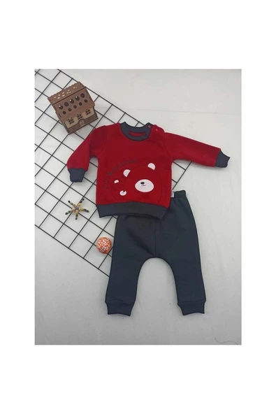 DİAMONDSTAR BEBEK 3İP ŞARDONLU EŞOFMAN TAKIM ürün görseli 1