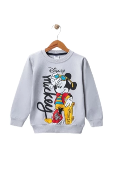 Erkek Çocuk Bisiklet Yaka Baskılı Sweatshirt 2/8 Yaş ürün görseli 1
