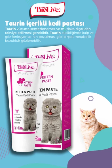Biolive Yavru Kediler Için Malt+multivitamin Paste 100gr ürün görseli 1