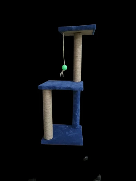 KEDİ TIRMLAMA TAHTASI ÜÇ KATLI 82 CM. ürün görseli 1