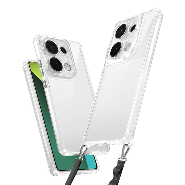 Xiaomi Redmi Note 13 Pro 4G Kılıf Airbagli Takılabilir Askı Aparatlı Snap Silikon Kapak ürün görseli 1