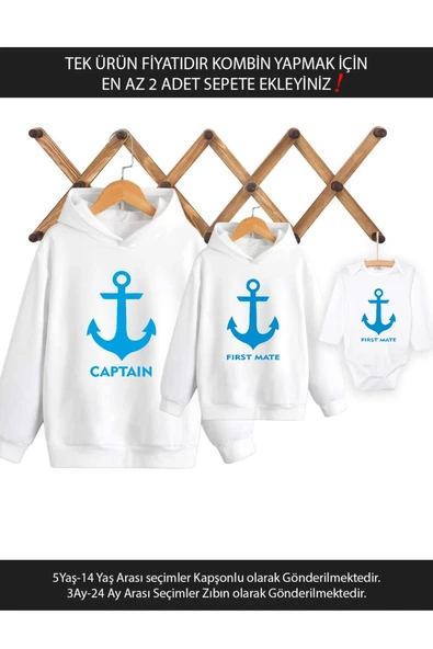 Baba Oğul Kız Captain First Mate(TEK ÜRÜN FİYATIDIR KOMBİN YAPMAK İÇİN EN AZ 2 ADET SEPETE EKLEYİNİZ ürün görseli 1