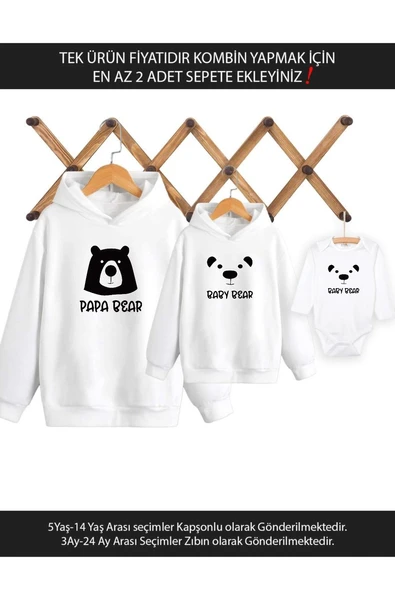 Baba Oğul Kız Papa Baby Bear(TEK ÜRÜN FİYATIDIR KOMBİN YAPMAK İÇİN EN AZ 2 ADET SEPETE EKLEYİNİZ) ürün görseli 1