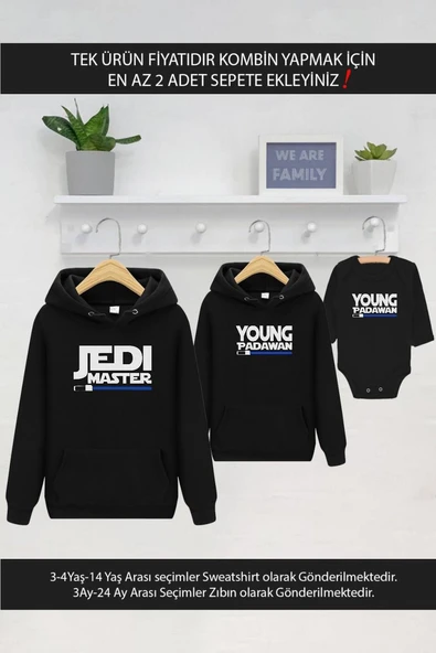Jedi Master Baba Oğul Kız (TEK ÜRÜN FİYATIDIR KOMBİN YAPMAK İÇİN EN AZ 2 ADET SEPETE EKLEYİNİZ) ürün görseli 1