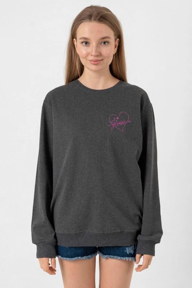 Blackpink Jisoo Signature Füme Kadın 2ip Sweatshirt ürün görseli 1
