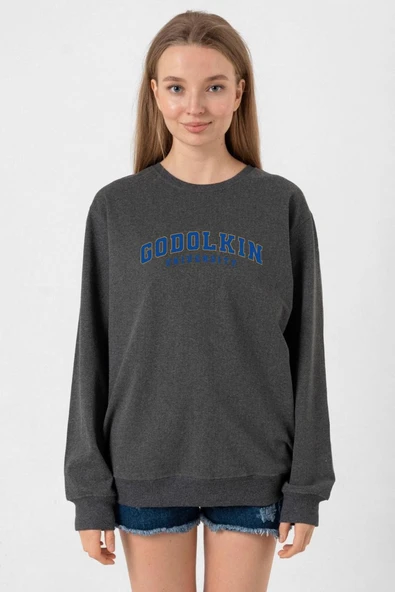 Gen V Godolkin University Letter Füme Kadın 2ip Sweatshirt ürün görseli 1