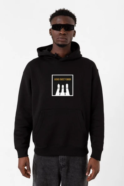 G-Dragon Home Sweet Home Siyah Erkek 3ip Kapşonlu Sweatshirt ürün görseli 1