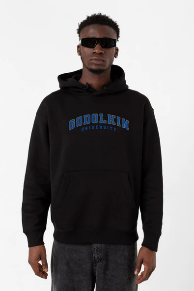 Gen V Godolkin University Letter Siyah Erkek 3ip Kapşonlu Sweatshirt ürün görseli 1