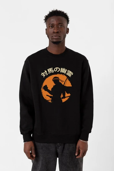 Ghost Of Tsushima The Island Japanese Siyah Erkek 2ip Sweatshirt ürün görseli 1