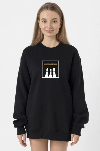 G-Dragon Home Sweet Home Siyah Kadın 2ip Sweatshirt ürün görseli 1