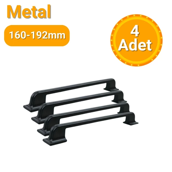 4 Adet Okyanus Siyah Metal Mobilya Kulpu 160mm - 192mm ürün görseli 1