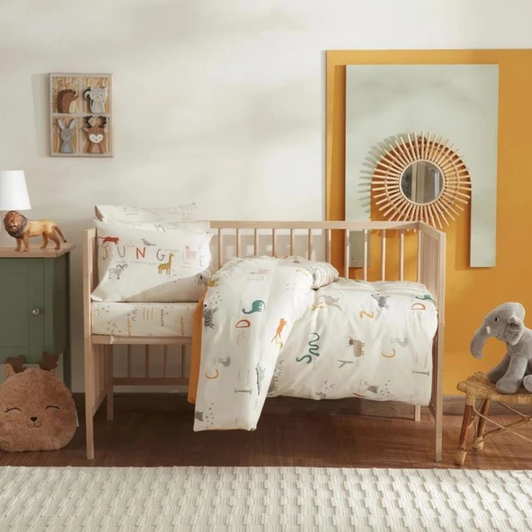 Karaca Home Jungle Bej Bebek Nevresim Takımı ürün görseli 1