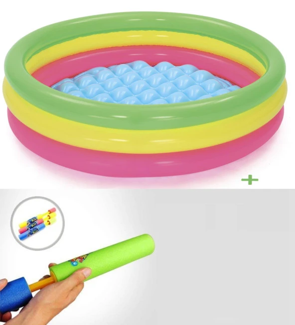 Su Pompalı- Bestway 51104, 3 Boğum Şişme Zemin Havuz-102x25cm ürün görseli 1