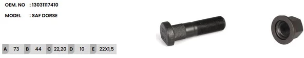 BIJON SAF DORSE FREZELI-73 MM 1303111810 ürün görseli 1
