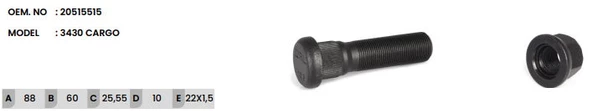 BIJON CARGO 3430 ÖN-88 MM 20515515 ürün görseli 1