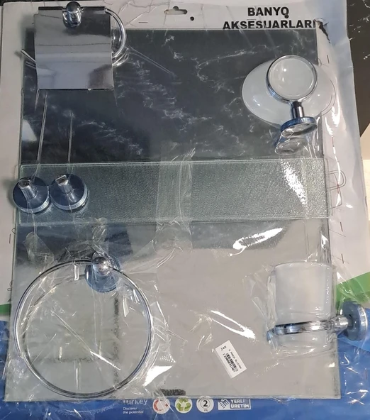 EKONOMİK 6 PARÇA VAKUMLU AMBALAJ AYNA SETİ ( TABAK VE BARDAK PLASTİK ) ürün görseli 1