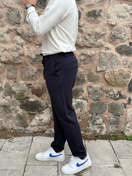 Gd Goldoremi Erkek Slim Fit Beli Lastikli İpli Fermuarlı Likralı Ascoli Kumaş Rahat Jogger ürün görseli 1