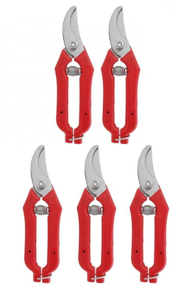 Göcen ( 5 ADET ) Eğri Uçlu Narenciye Üzüm Bağ Budama Makası18.5 Cm ürün görseli 1