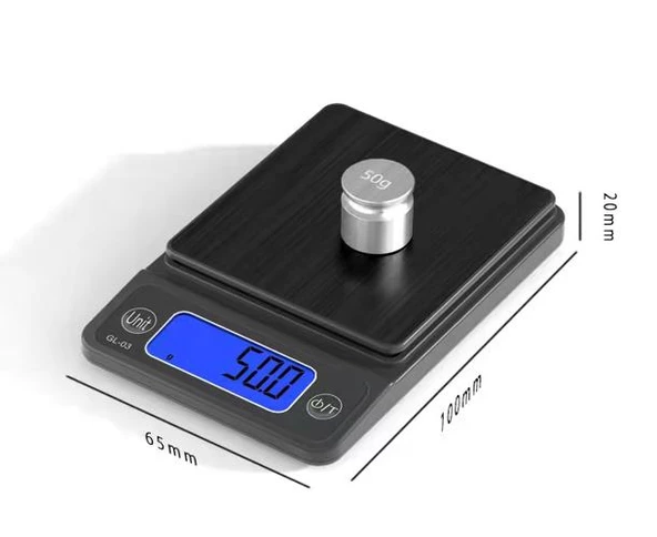 WellHise Hassas Terazi 300gr / 0.01g Siyah Işıklı Ekran Mücevher,Bozuk Para,Takı,Mutfak Terazisi ürün görseli 1