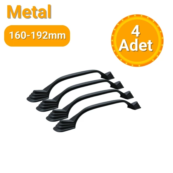 4 Adet Eymen Lüks Siyah Metal Mobilya Kulpu 160mm - 192mm ürün görseli 1