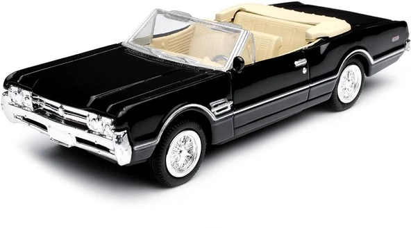 Newray 1966 Olsmobile 4-4-2 Siyah 1:43 Model Araba ürün görseli 1