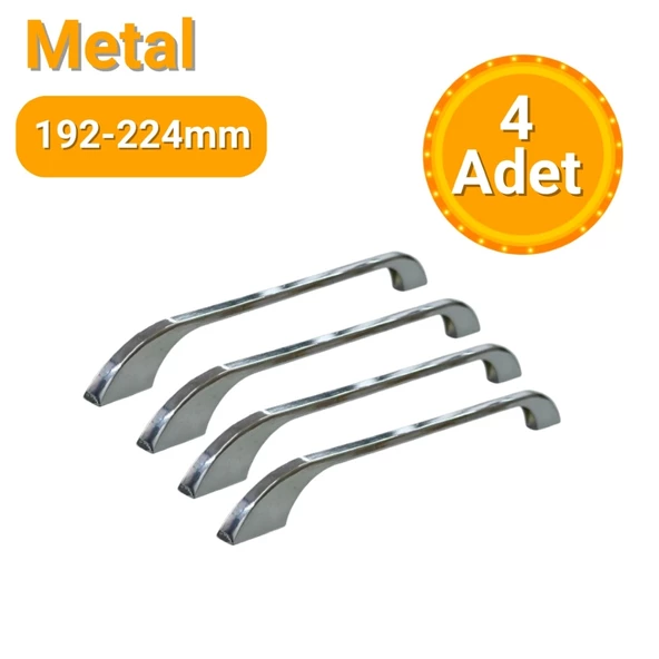 4 Adet Ezgi Krom Metal Mobilya Kulpu 192mm - 224mm ürün görseli 1