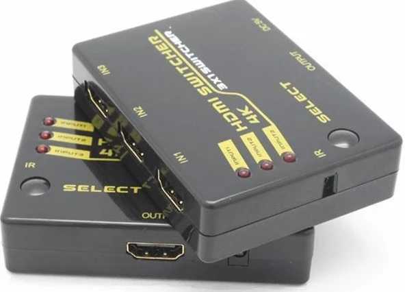 Hdmi Switch 3 Port Çoklayıcı Kumandalı 4K Ultra Hd Destekli ürün görseli 1