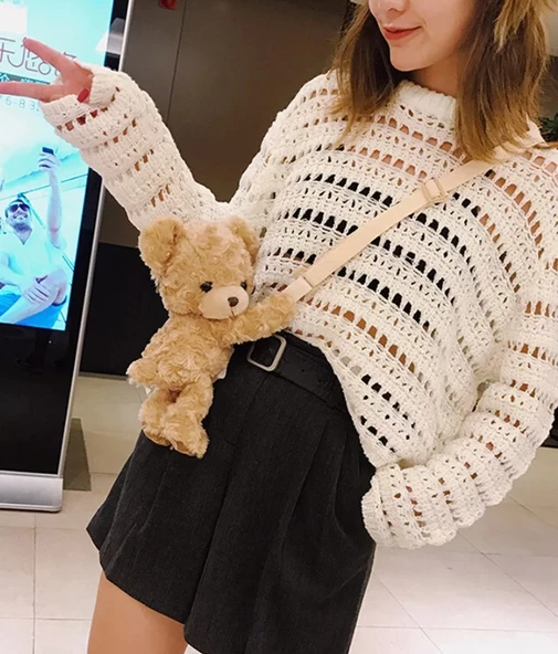 Ayı Teddy Omuz Çantası 20cm - Resim 3